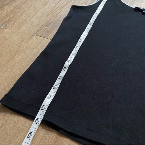 Jones New York 100% Cotton Scoop Neck Tank White Trim Size Medium - Picture 5 of 6